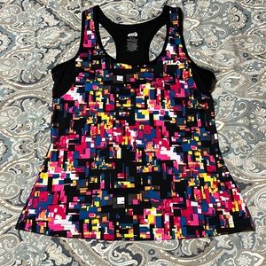 EUC FILA sport athletic tank w/built in shelf bra